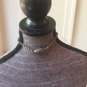 Brass and rhinestone bracelet.